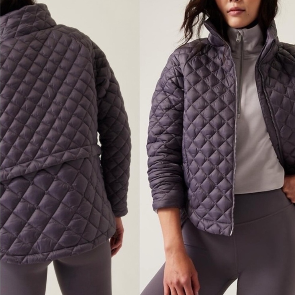 Athleta Whisper Quilted Jacket-XS PURPLE